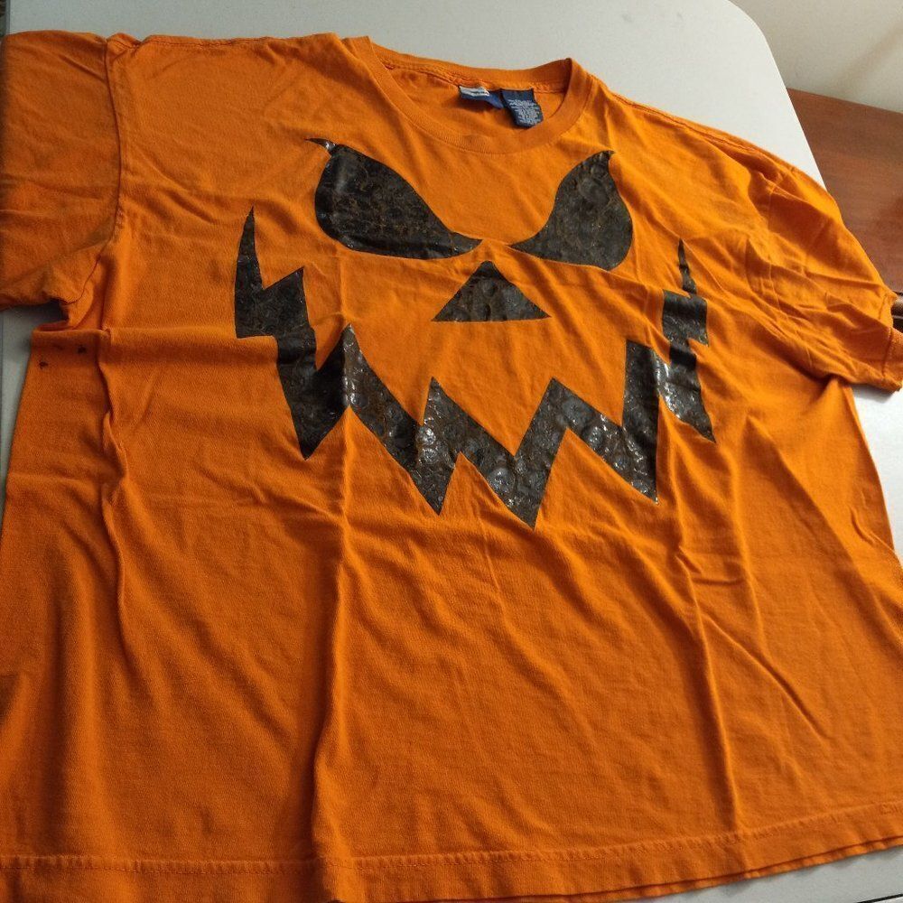 Halloween T-shirt Mens 2XL Cotton Pumpkin T-shirt